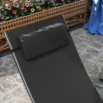 Set Of 2 Garden Sun Loungers, Folding Chaise Lounge Chairs | Black