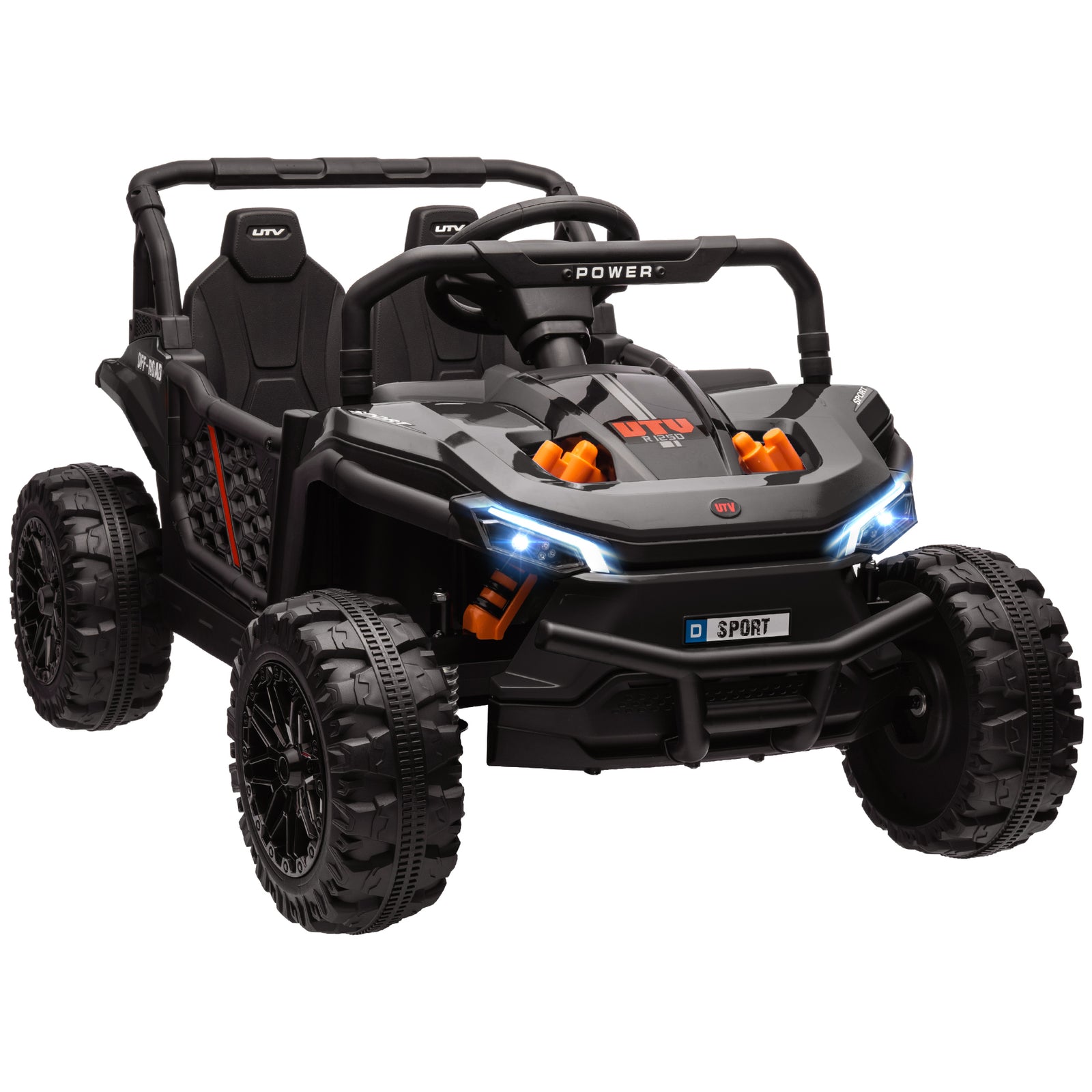 12v Kids Ride On Car, Electric Truck W/ Remote, Four Suspension Wheels | Black
