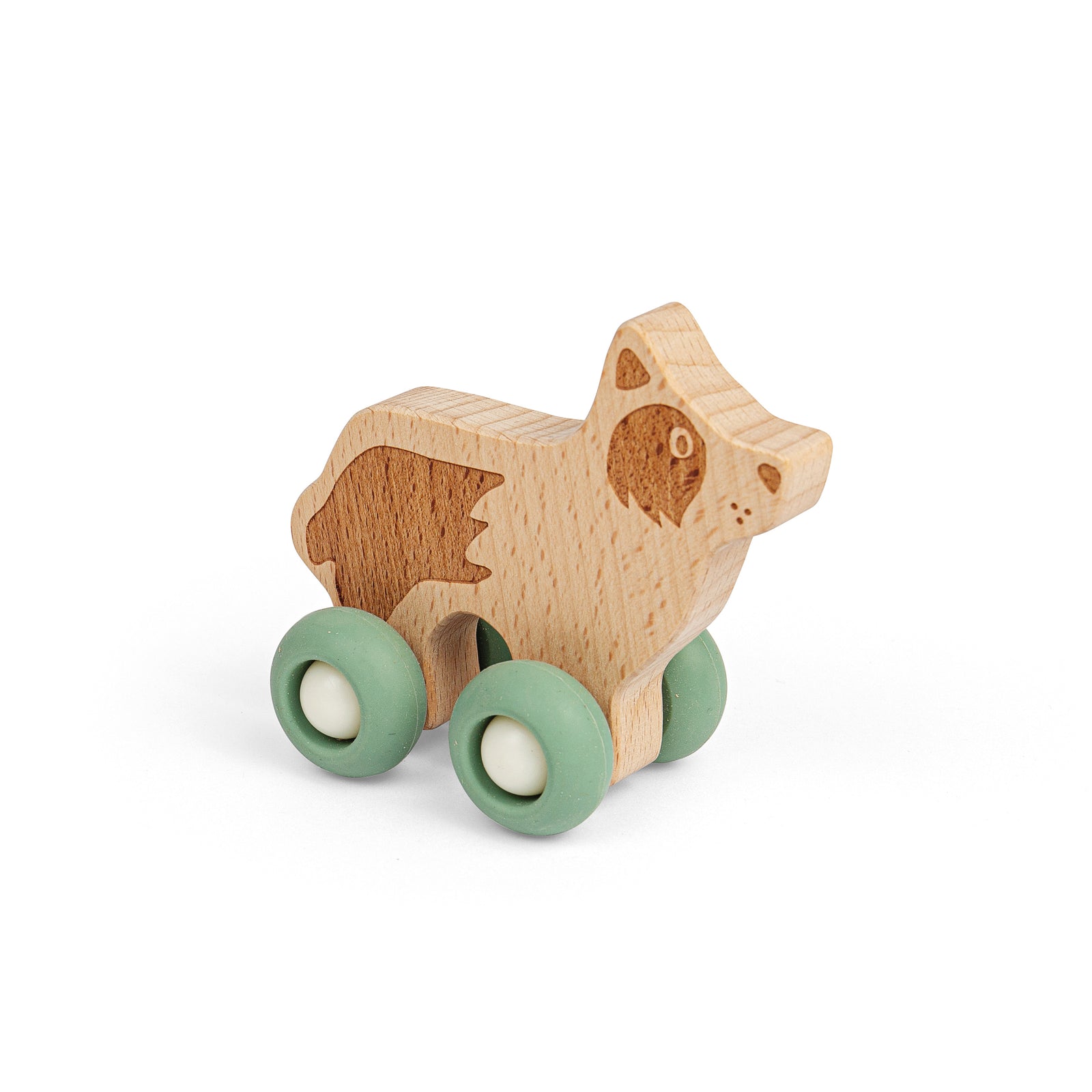 Wooden Farm Animal On Wheels (dog)
