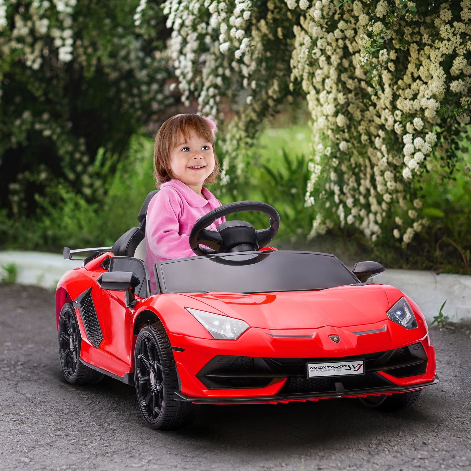 Lamborghini Aventador Licensed 12v Kids Electric Ride On Car | Red