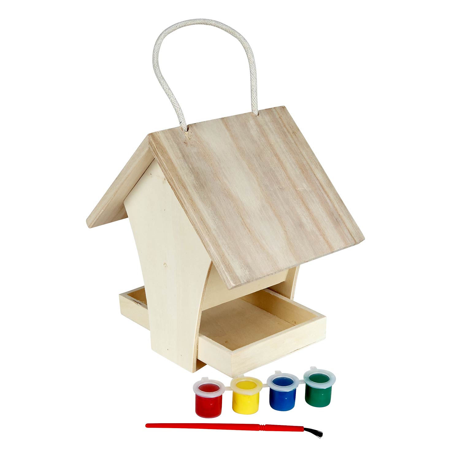 Paint Your Own Bird Feeder Diy Kit With 4 Non-toxic Paints And Brush