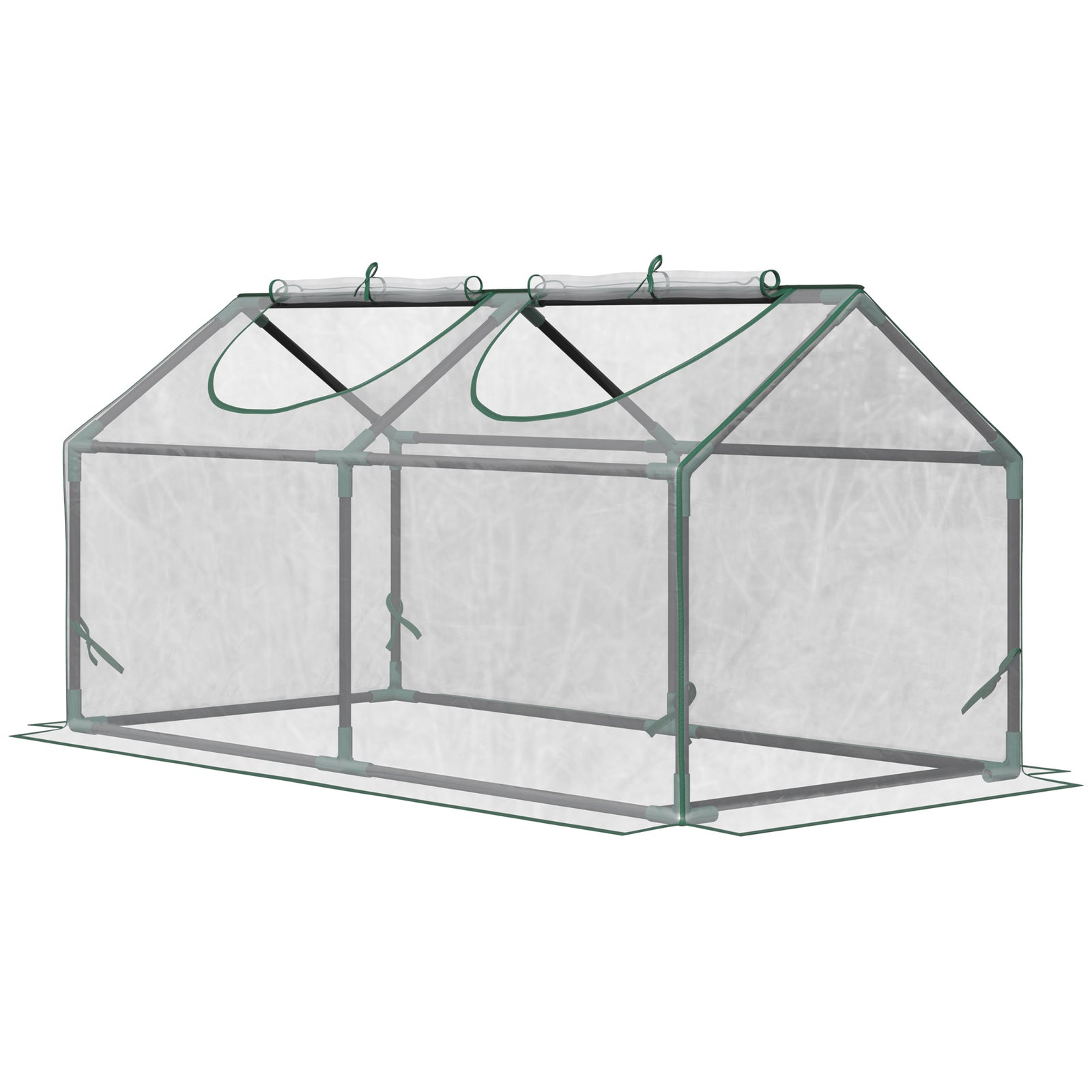 Mini Greenhouse W/ Plastic Cover - Clear