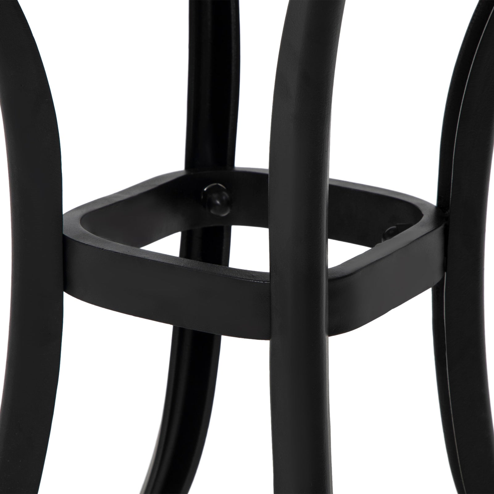 53cm Outdoor Square Side Table, Cast Aluminum - Black