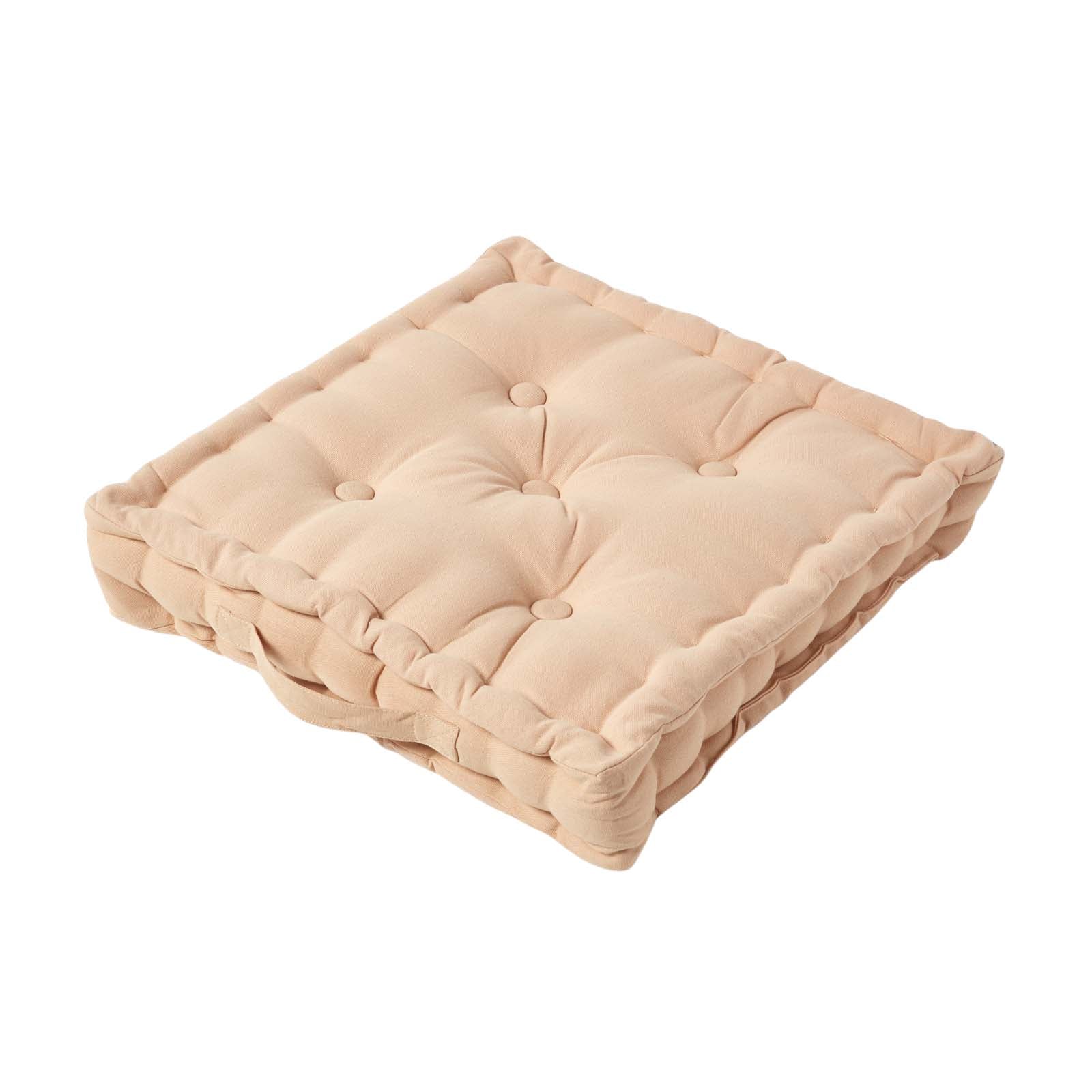 Cotton Plain Floor Cushion | 50cm x 50cm | Natural