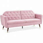 Victoria Velvet Sofa Bed 3 Seater | Pink
