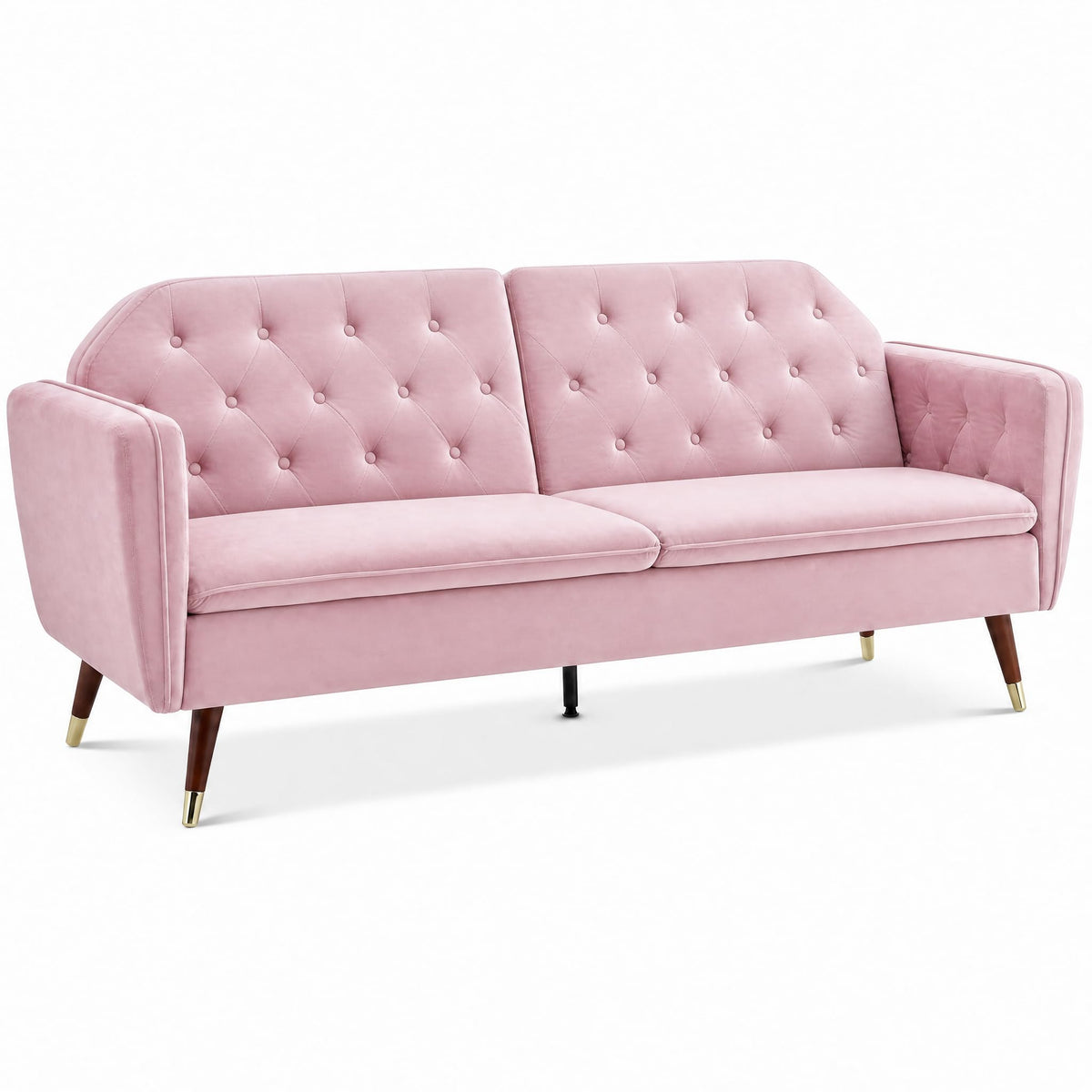 Victoria Velvet Sofa Bed 3 Seater | Pink
