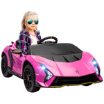 12v Lamborghini Autentica Licensed Kids Electric Car W/ Remote Control | Pink