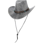 Grey Western Distressed Cowboy Hat