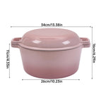 2-in-1 4.5l Enamelled Cast Iron Dutch Oven With Reversible Lid | Pink