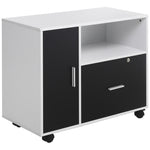 Mobile Office File Cabinet With Lockable Drawer