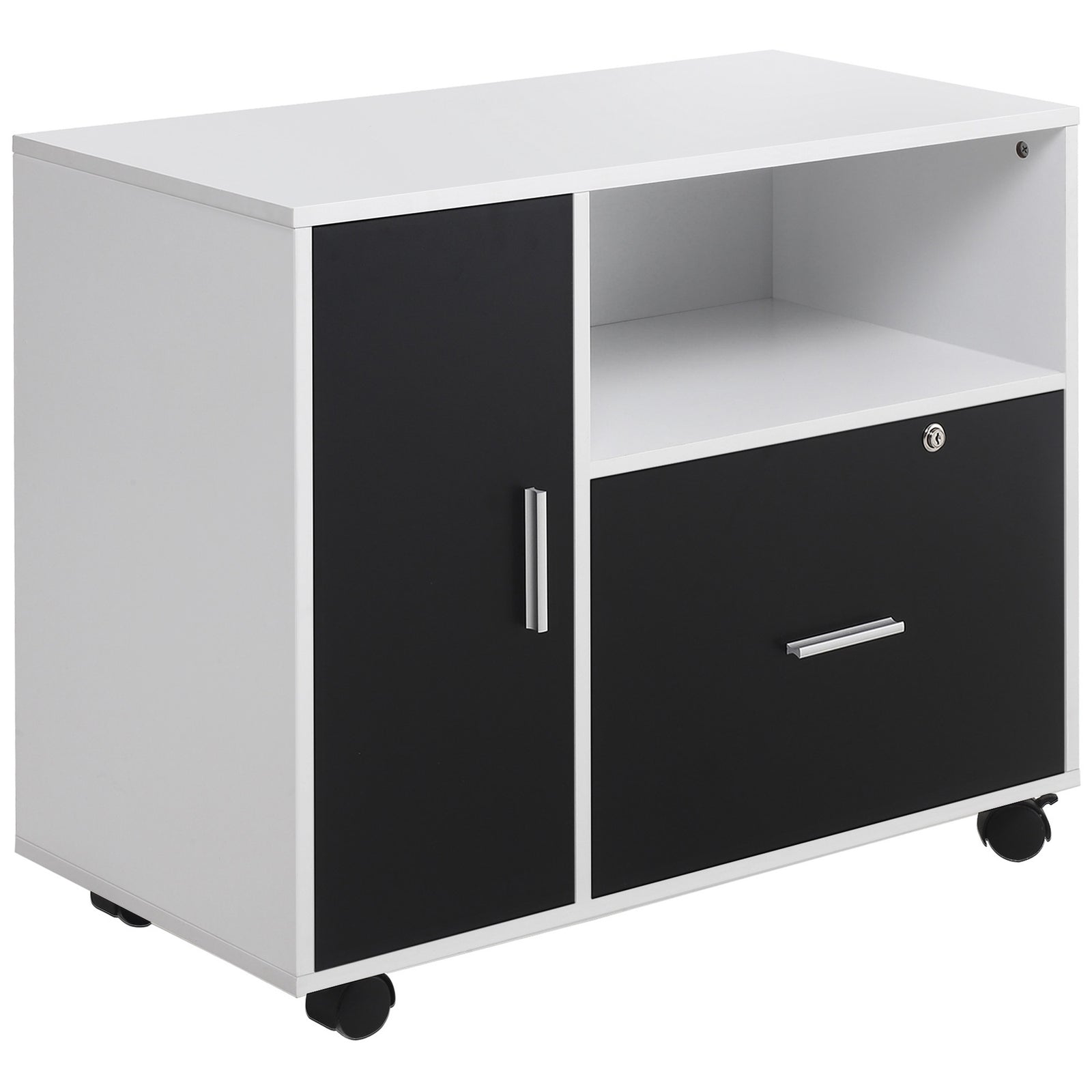 Mobile Office File Cabinet With Lockable Drawer