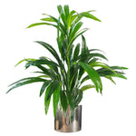 Metal Planter Plant Pot With Polished Silver Finish 20 X 18cm
