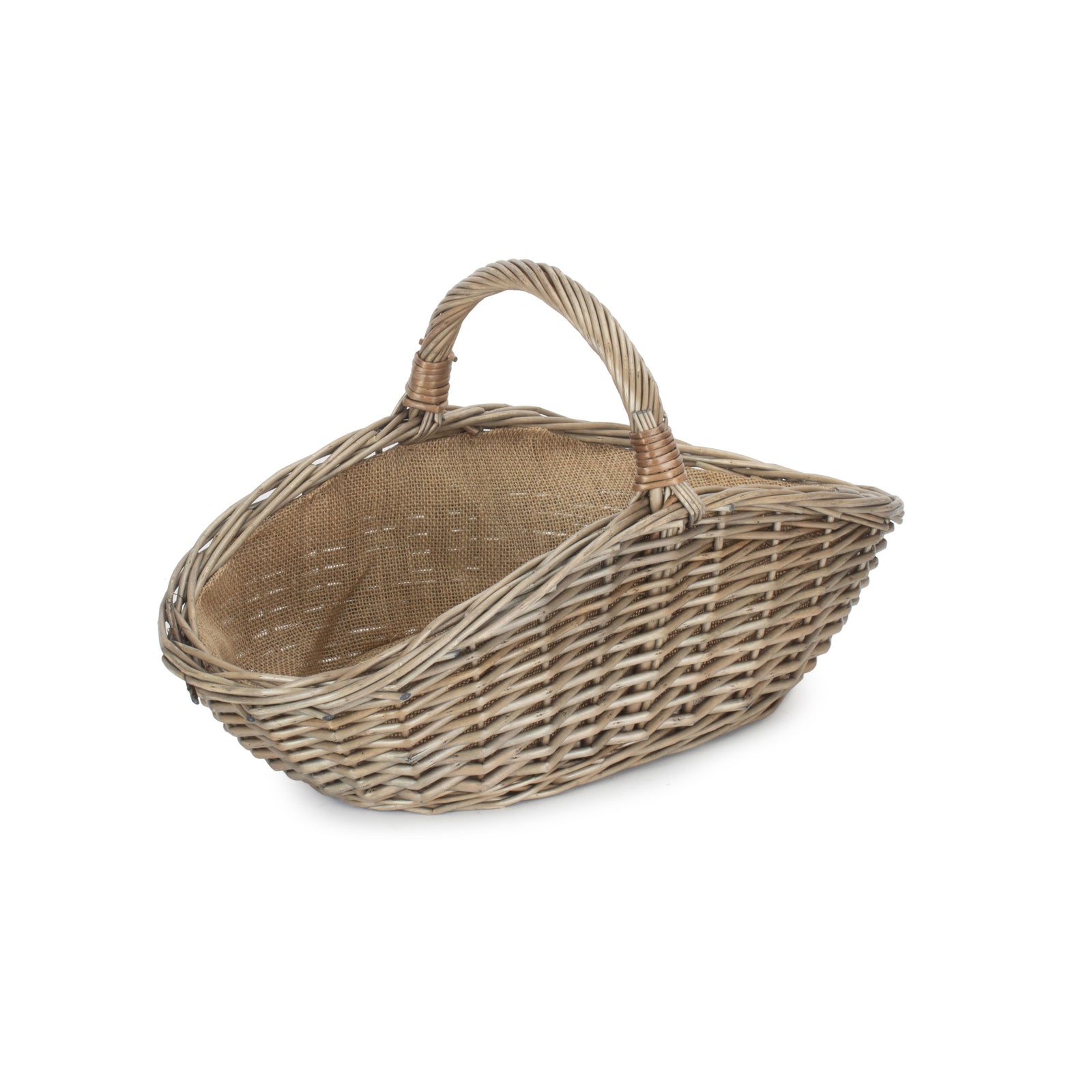 Wicker Antique Wash Harvesting Trug Baskets | Small