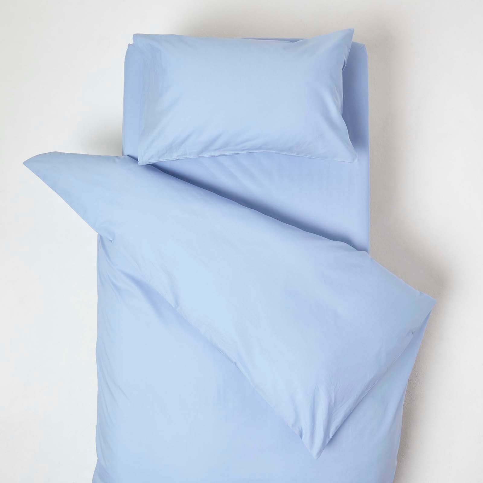 Cotton Cot Bed Duvet Cover Set 200 Thread Count | Cot Bed | Blue