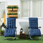 2 Piece Metal Frame Folding Reclining Zero Gravity Chair
