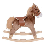 Kids Rocking Horse Wooden Plush Age 3+ Children Ride On Toy Rocker Baby