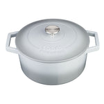 Cast Iron Casserole Dish 26cm Oven Proof Pan & Lid | 26cm | Gray