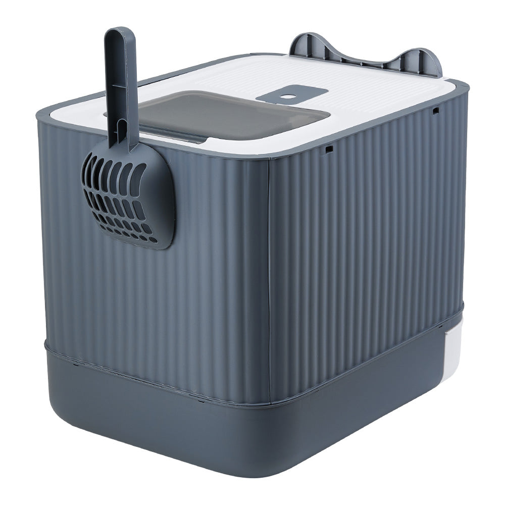 Fully Enclosed Drawer-style Cat Litter Box With Uv Sterilization Lamp