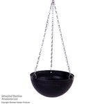 Stone Effect 25cm Hanging Basket Marble Charcoal | Set of 1 | Charcoal Grey