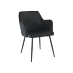 San Diego Marble Top Dining Table With Charlotte Velvet Chairs | Black
