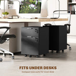 2 Drawer Filing Cabinet With Adjustable Hanging Bars For A4 And Letter | Black