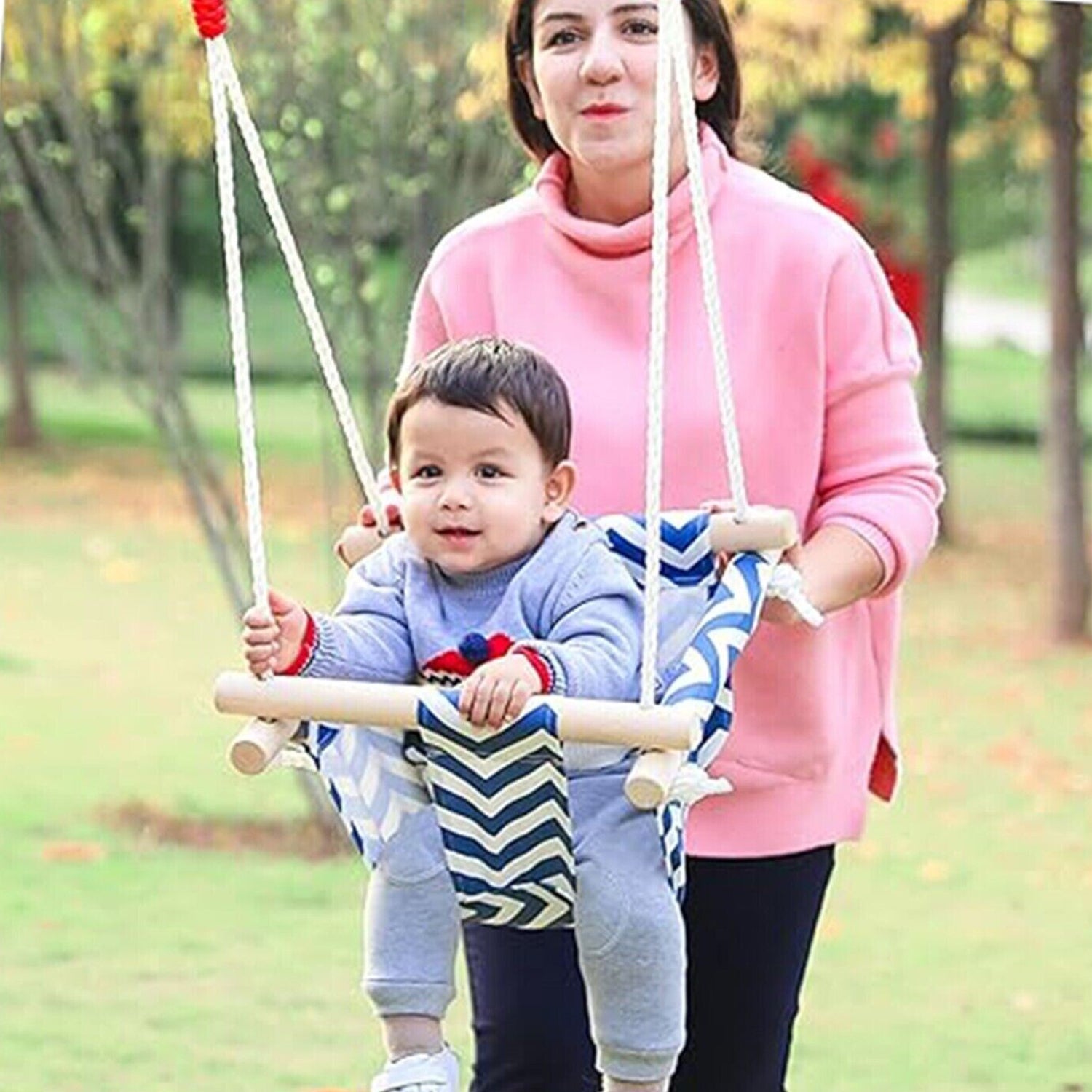 HYGRAD BUILT TO SURVIVE Baby Toddler Swing Seat – Secure Hanging Rope Chair For Outdoor Garden & Kids