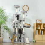 PawHut Cat Tree, 192 Cm Multi-level Cat Tower For Indoor Kittens