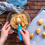 BlauKe Stainless Steel Ice Cream Scoop - Professional Ice Cream Scooper With Comfortable Non-slip Rubber Grip - Dishwasher Safe