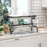 Over The Sink 2 Tier Dish Rack, Black