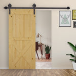 6ft/1830mm Carbon Steel Sliding Barn Wood Door Hardware Closet Track Set