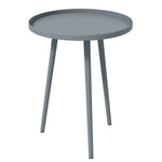 Outsunny Round Garden Coffee Table, Outdoor Side Table With Rounded Edge