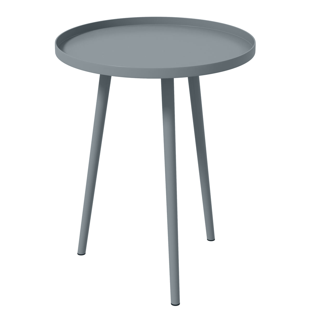 Outsunny Round Garden Coffee Table, Outdoor Side Table With Rounded Edge