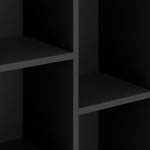 2-tier Bookshelf With 5 Open Storage Compartments | One Size | Black