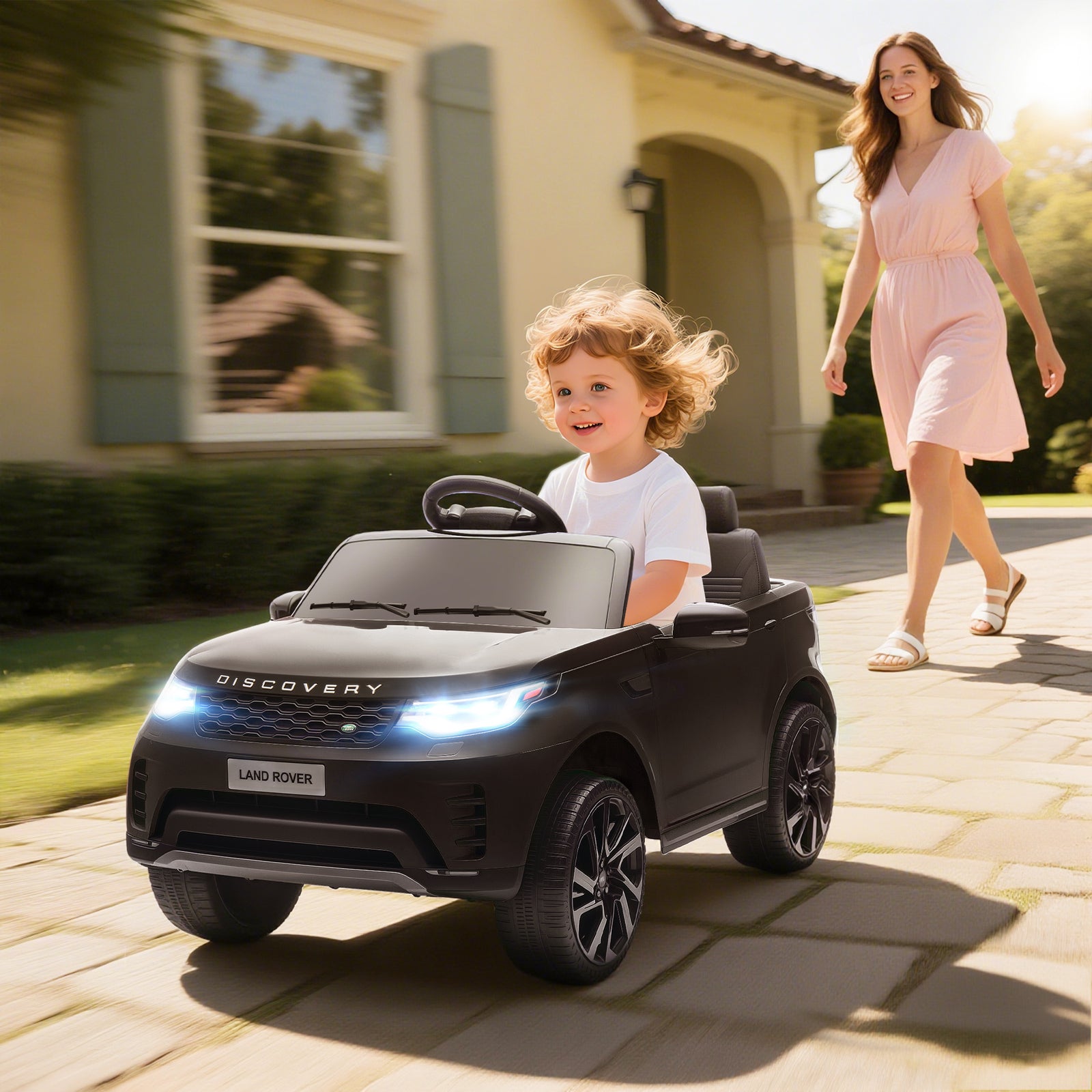 Land Rover Discovery Licensed 12v Kids Electric Car W/ Remote | Black