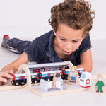 Wooden Underground Train Engine & Carriages