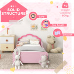 Toddler Bed Frame, Cloud-design Princess Bed, 143 X 74 X 55cm - Pink | Pink