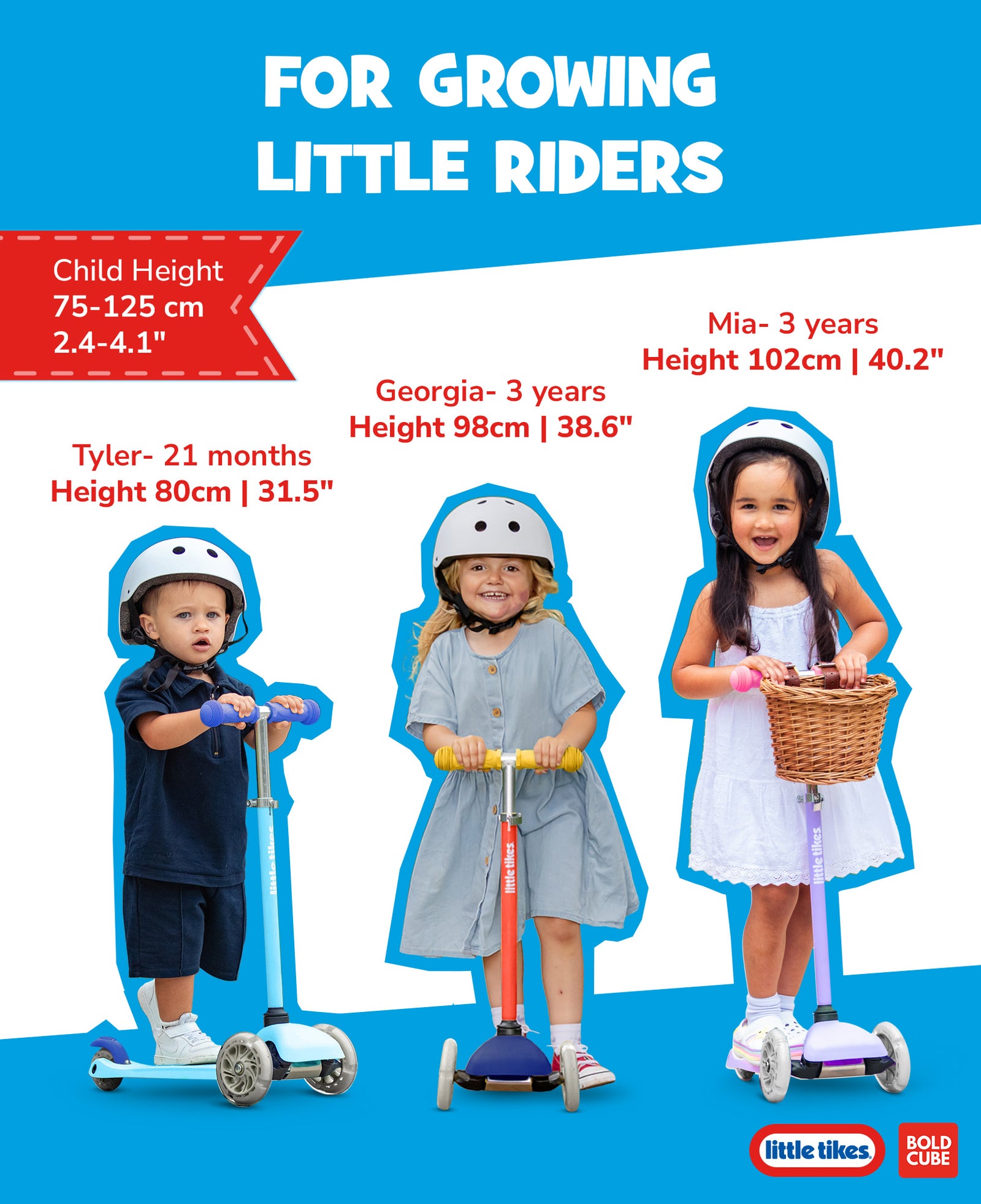 Little Tikes Kids 3 Wheel Scooter | Blue