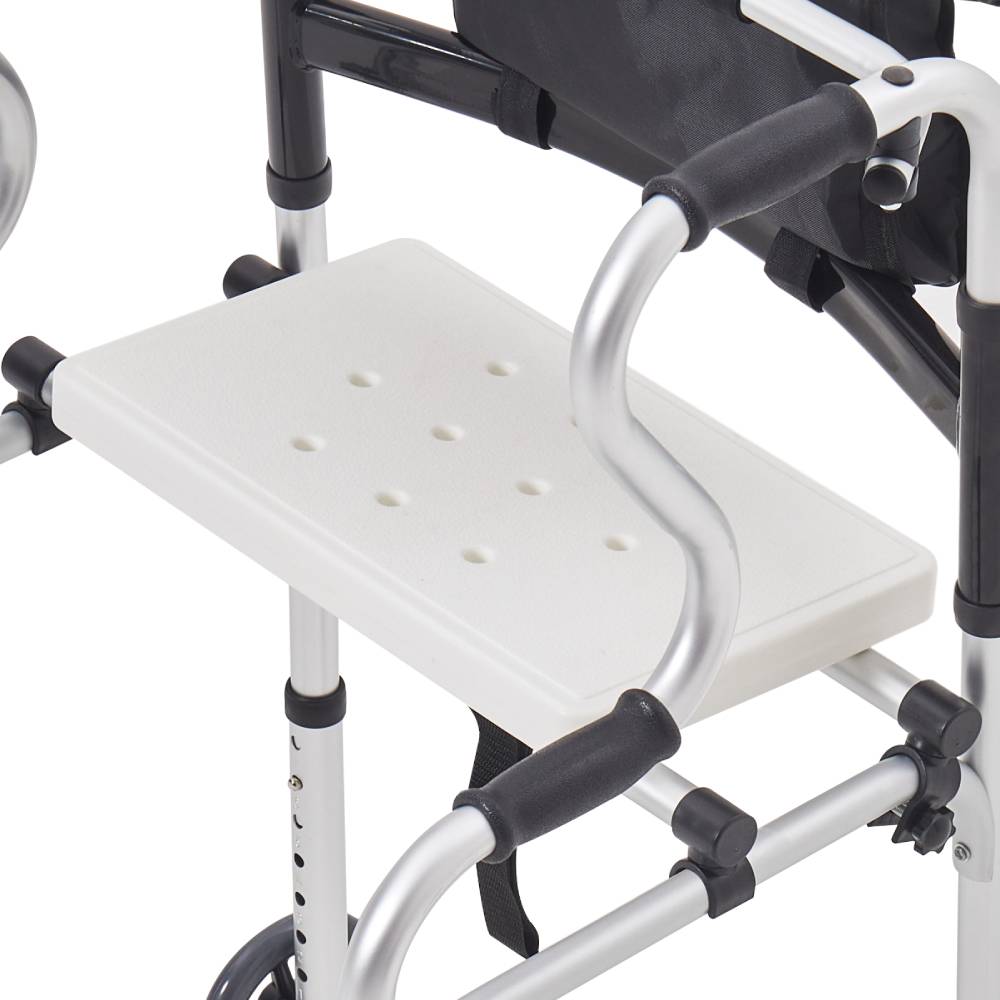 Living and Home Walker With Seat Adjustable Height Stainless Steel Folding Walker For Elderly