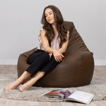 Valencia Leather Bean Bag Recliner | Brown