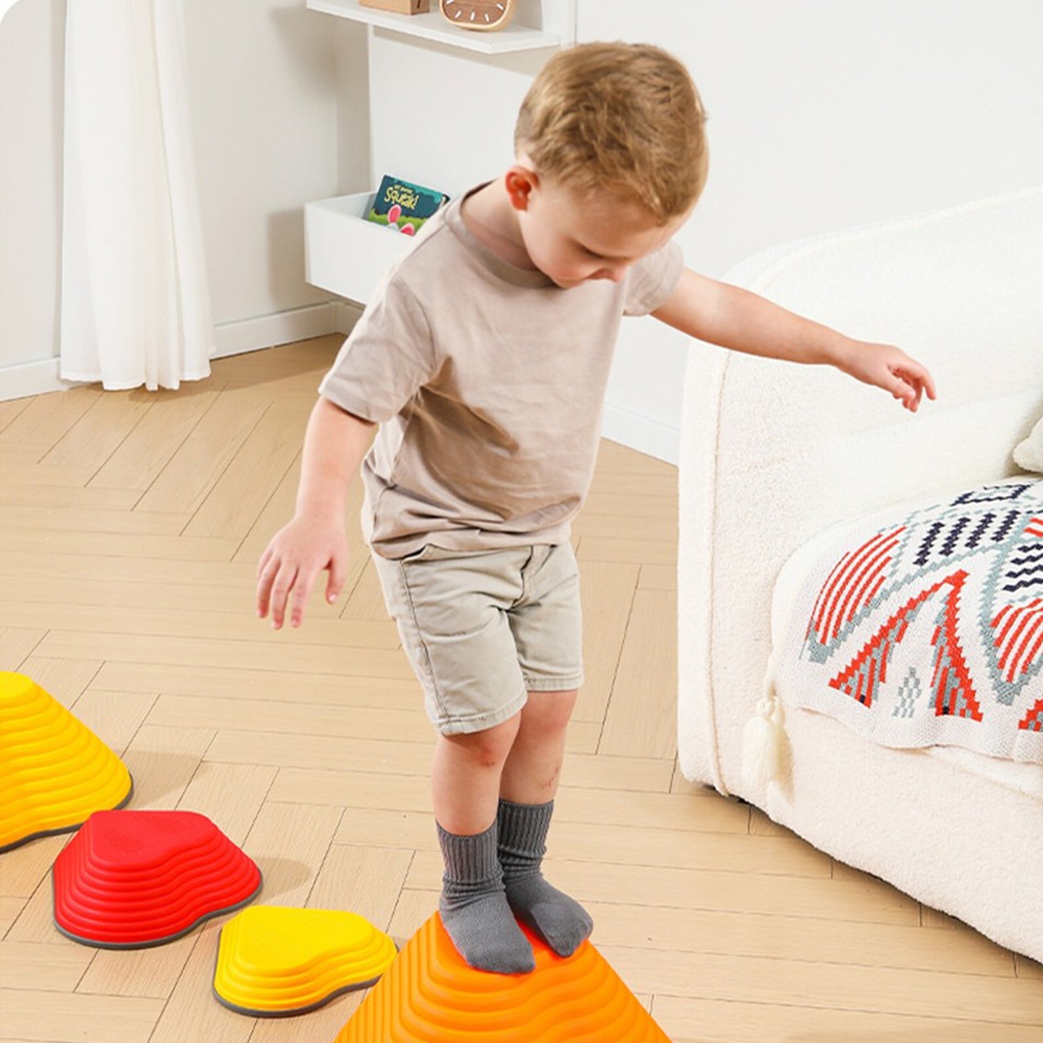 HYGRAD BUILT TO SURVIVE Kids Stepping Stones 11pcs – Non-slip Balance & Sensory Obstacle Course Toy Set