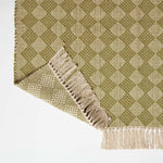 Lima Handwoven Green Cotton Textured Rug | 120cm x 180cm | Ochre