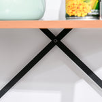 4-tier Minimalistic Ladder Shelf Unit Steel Frame Display | One Size | Brown