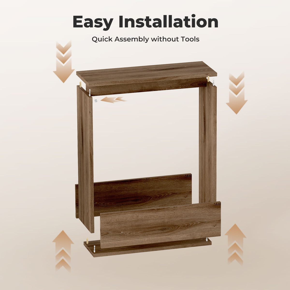 Levede Side Table Slim End Table Sofa Accent Table Magazine Storage Shelf