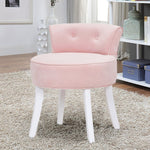 Velvet Slipper Chair Back Chair Sofa Vanity Bedroom Dressing Chair | Pink