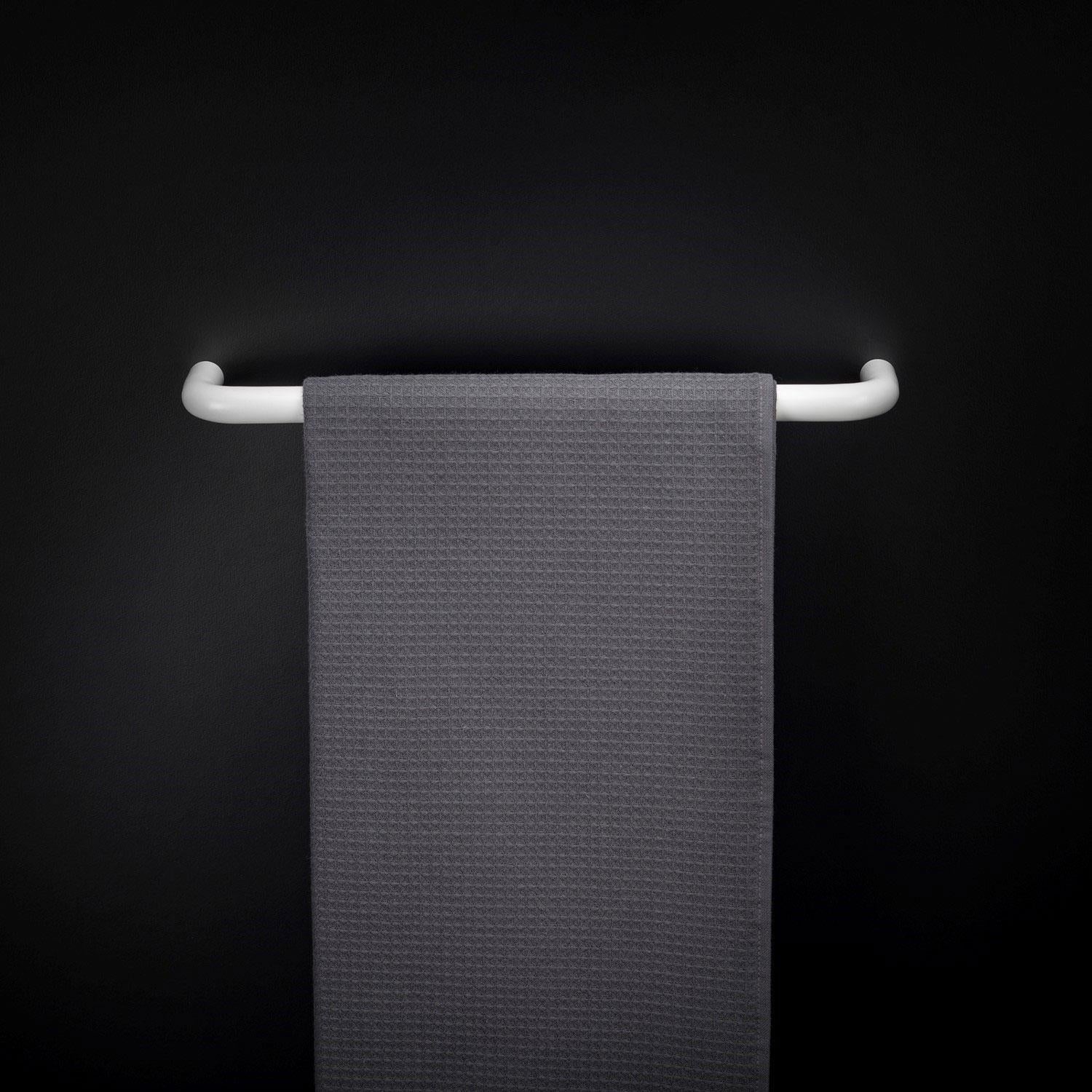 Towel Rail, White Matt, Wall-mounted, 40 Cm. Collection Bwc