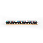Wooden Underground Train Engine & Carriages