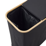 Living and Home 2 Compartments Laundry Basket With Lid