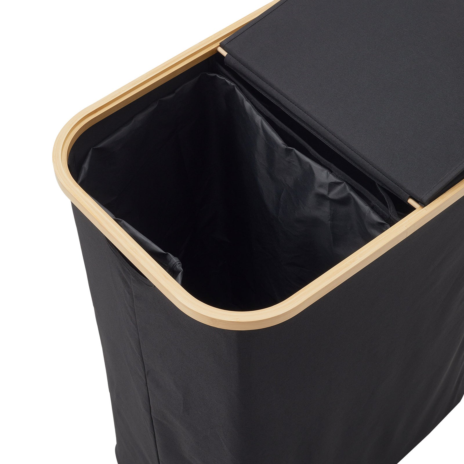 Living and Home 2 Compartments Laundry Basket With Lid