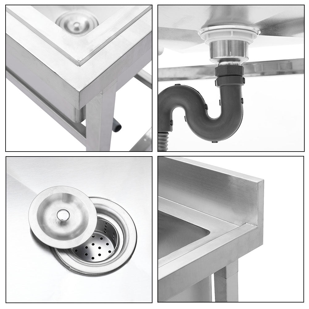 60cm*60cm*95cm H Commercial Kitchen Sink 1 Compartment Stainless Steel