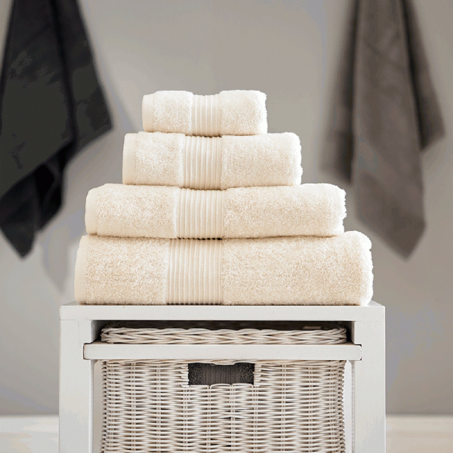 Bliss Pima Supersoft Ultra Absorbent Cotton Towels | Face Cloth (x4) | Cream